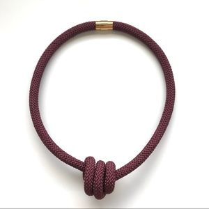 Burgundy long rope necklace multiple ways to wear